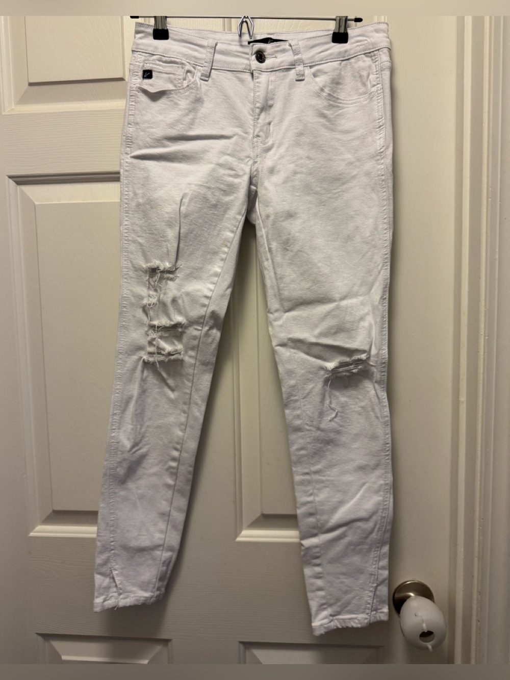 KanCan White Distressed Skinny Jeans Size W7 27